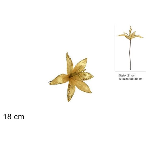 STELO FIORE GLITTERATO ORO 30C